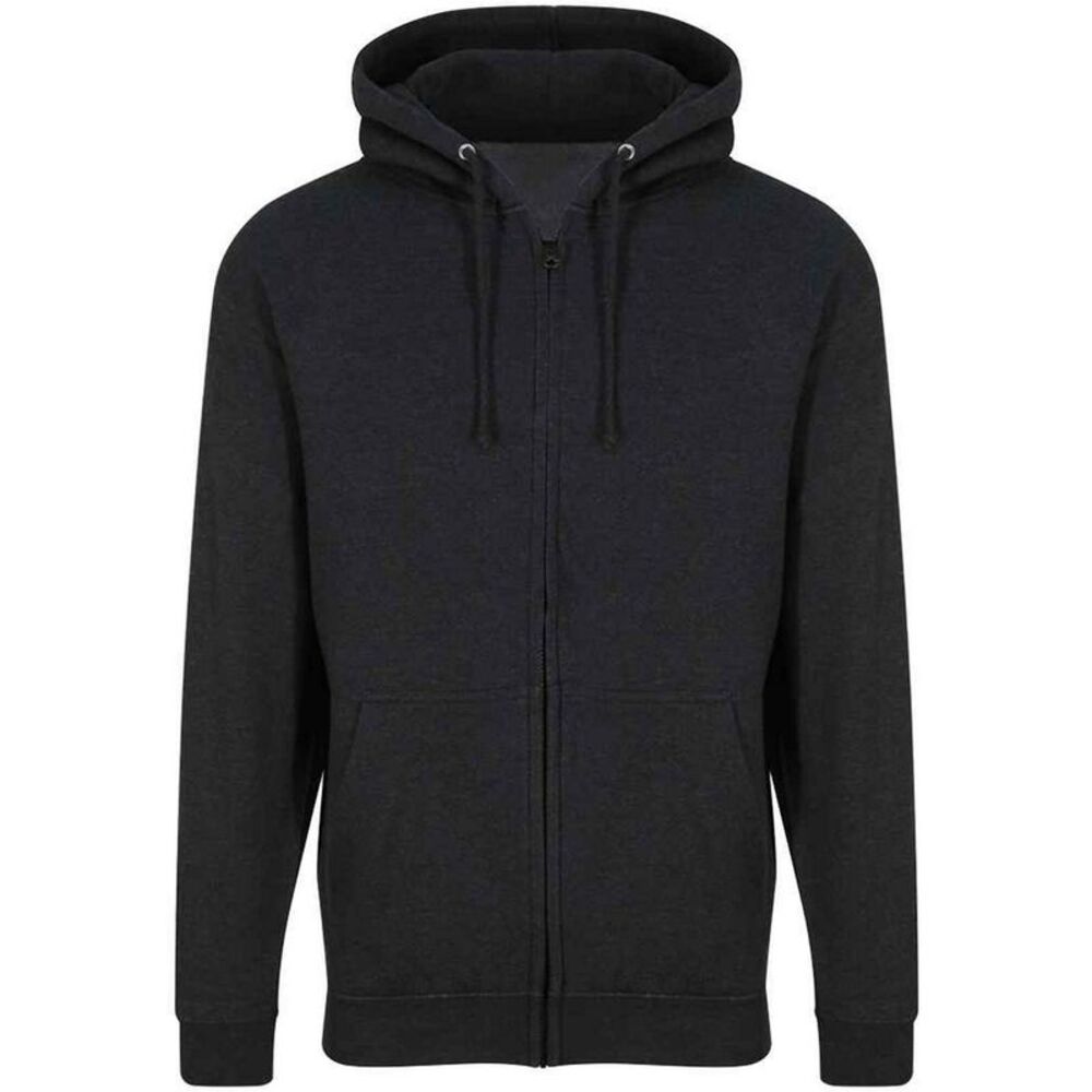 Awdis Mens Full Zip Hoodie / Black Smoke